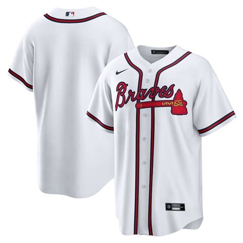 men's atlanta braves nike white home replica team jersey|Atlanta Braves Nike Home Replica Custom Jersey .